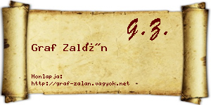 Graf Zalán névjegykártya